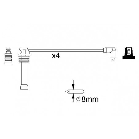 Fils de bougies / Faisceau d'allumage BOSCH