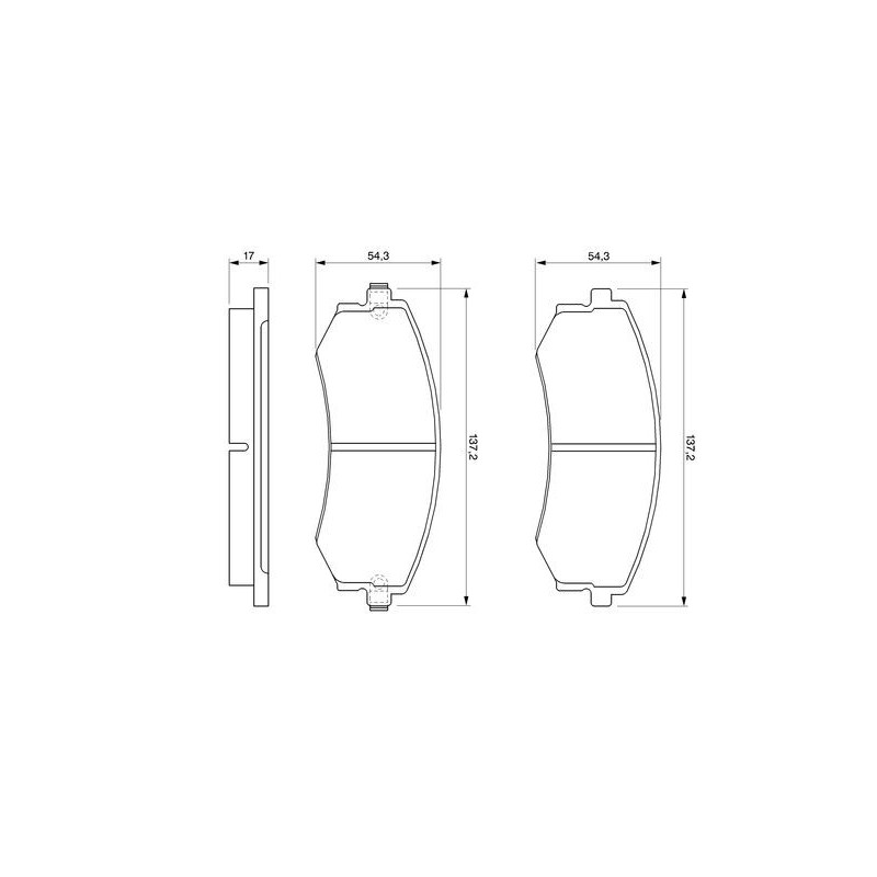 Jeu de quatre plaquettes de frein à disque BOSCH