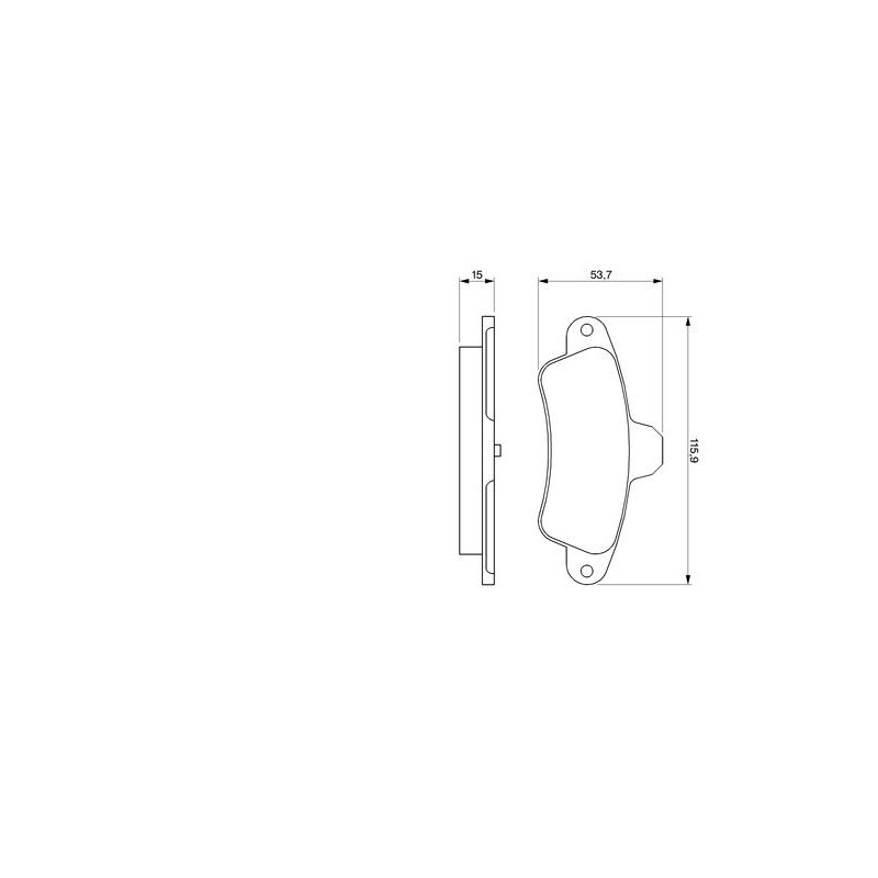 Jeu de quatre plaquettes de frein à disque BOSCH