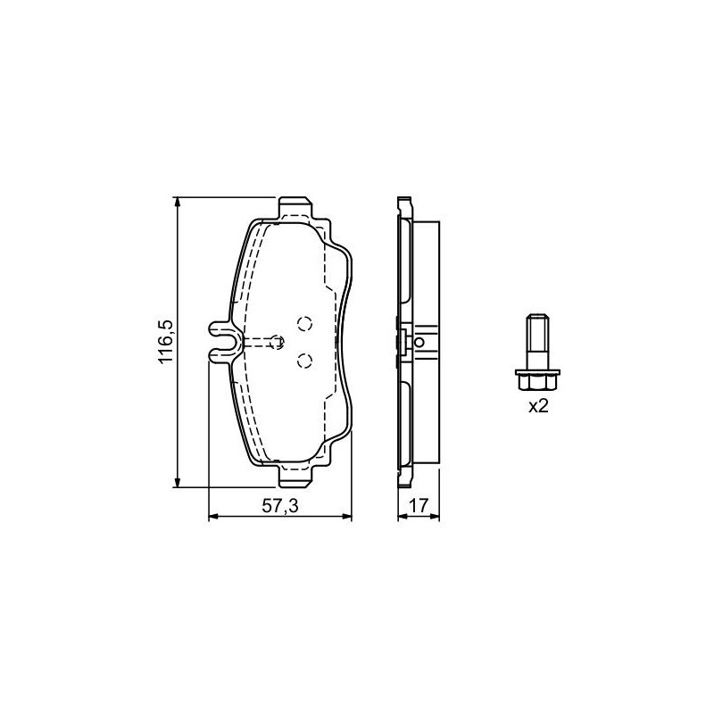 Jeu de quatre plaquettes de frein à disque BOSCH