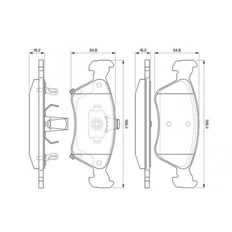 Jeu de quatre plaquettes de frein à disque BOSCH