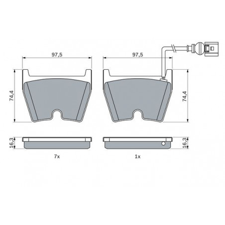 Jeu de quatre plaquettes de...