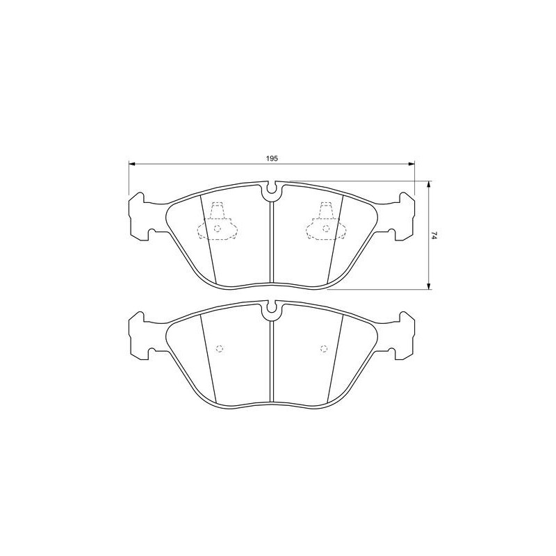 Jeu de quatre plaquettes de frein à disque BOSCH