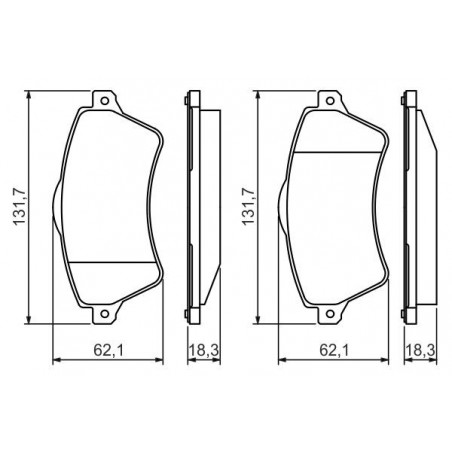 Jeu de quatre plaquettes de frein à disque BOSCH