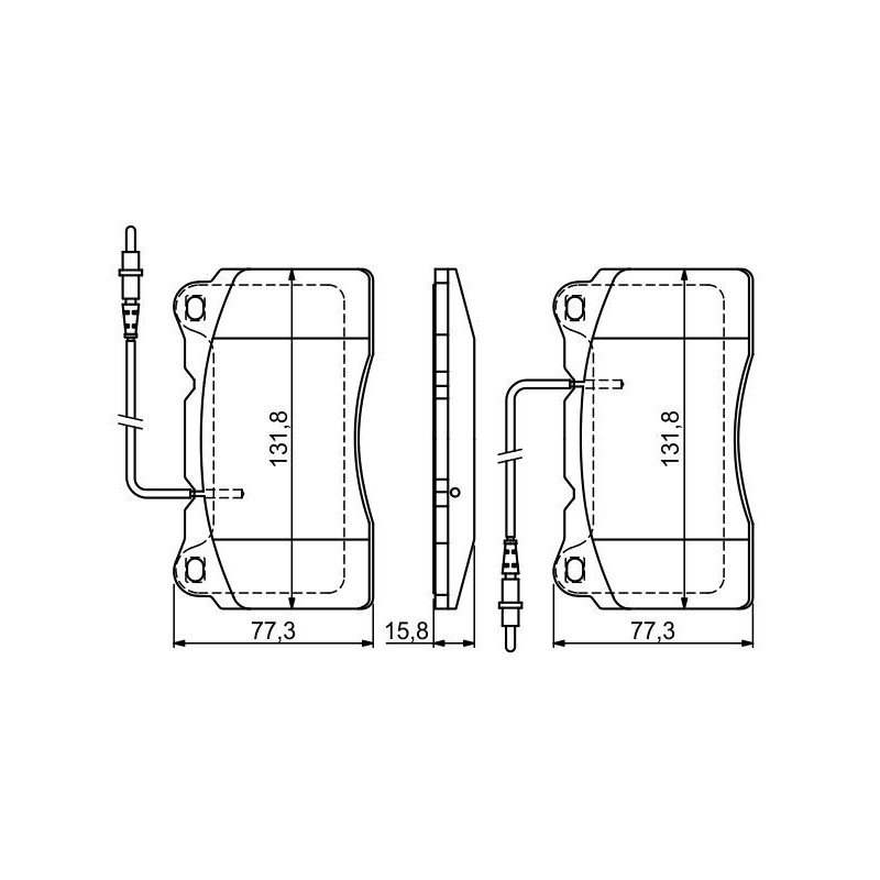 Jeu de quatre plaquettes de frein à disque BOSCH