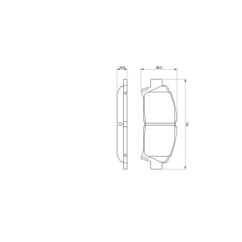 Jeu de quatre plaquettes de frein à disque BOSCH