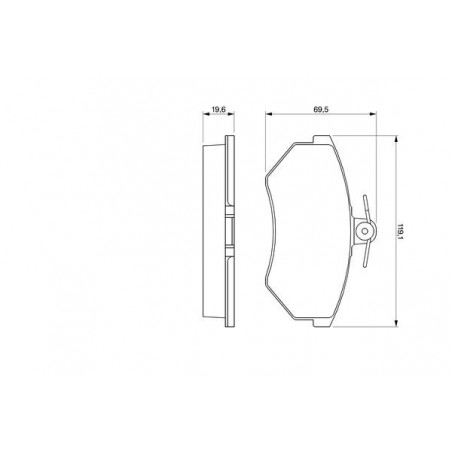 Jeu de quatre plaquettes de frein à disque BOSCH