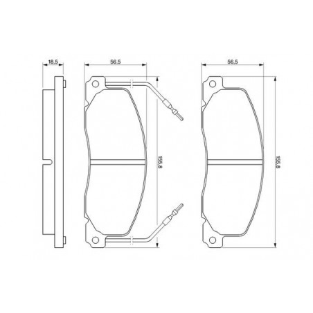 Jeu de quatre plaquettes de frein à disque BOSCH