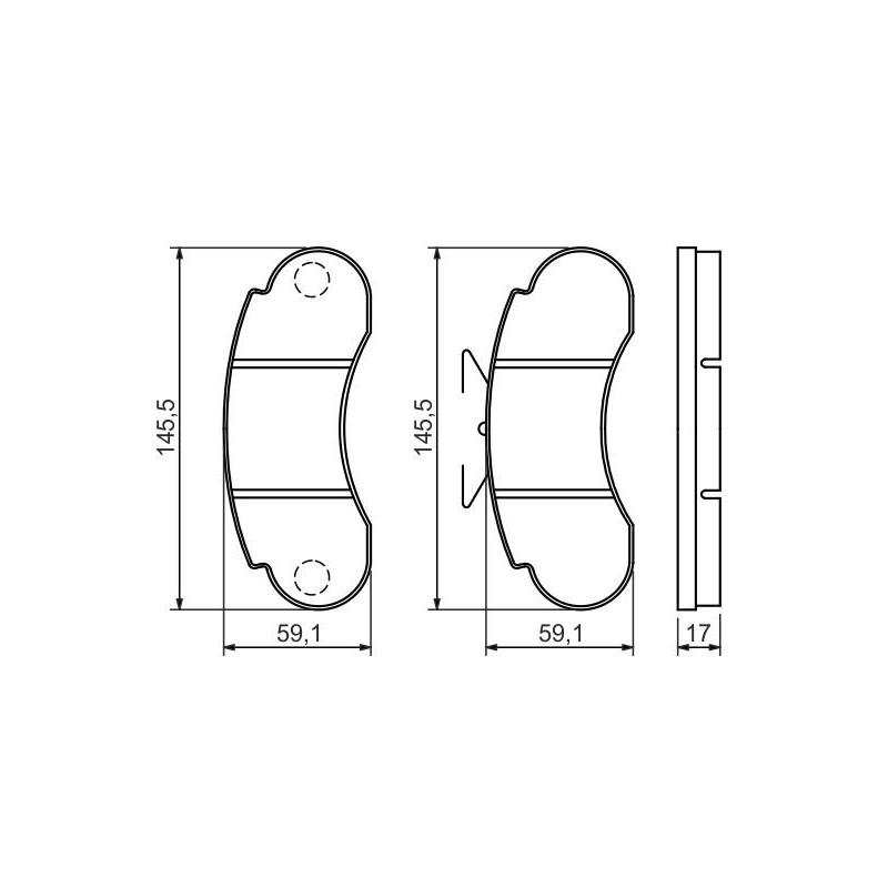 Jeu de quatre plaquettes de frein à disque BOSCH