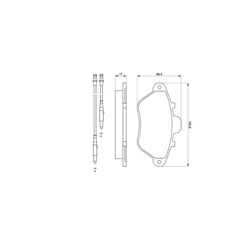 Jeu de quatre plaquettes de frein à disque BOSCH