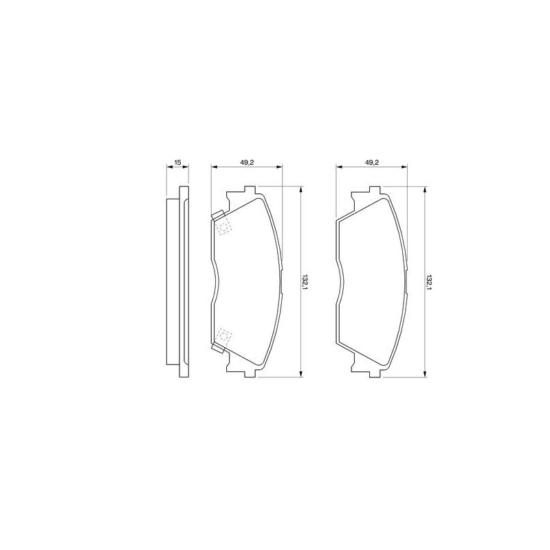 Jeu de quatre plaquettes de frein à disque BOSCH