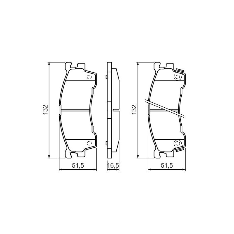 Jeu de quatre plaquettes de frein à disque BOSCH