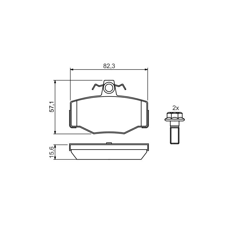 Jeu de quatre plaquettes de frein à disque BOSCH