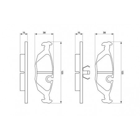 Jeu de quatre plaquettes de frein à disque BOSCH