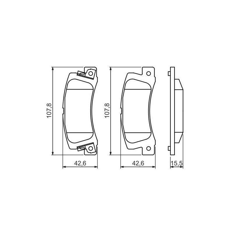 Jeu de quatre plaquettes de frein à disque BOSCH