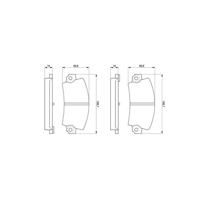 Jeu de quatre plaquettes de frein à disque BOSCH