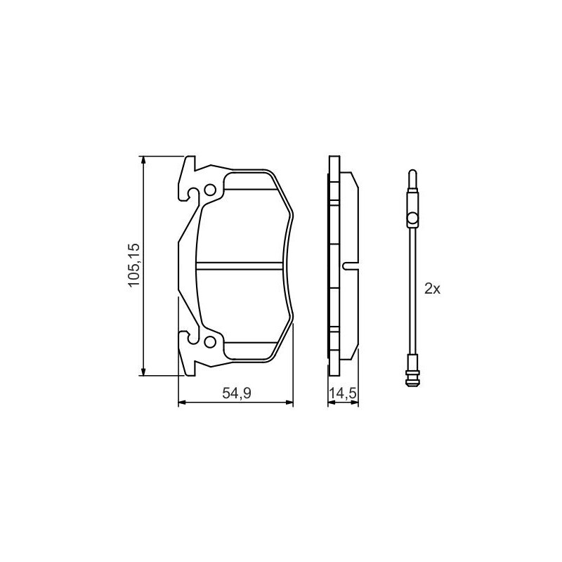 Jeu de quatre plaquettes de frein à disque BOSCH