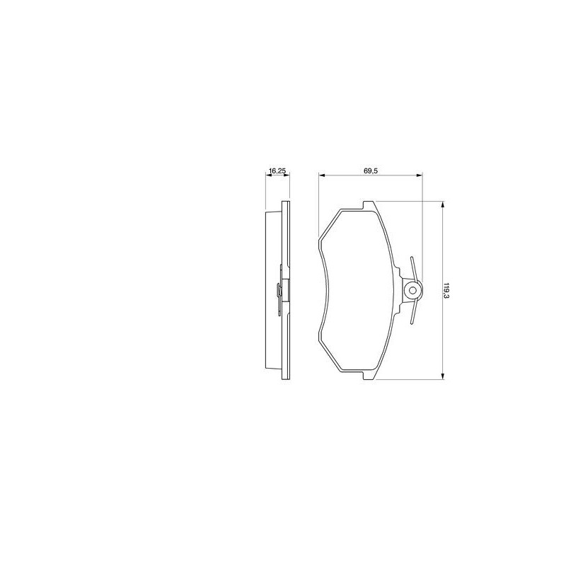 Jeu de quatre plaquettes de frein à disque BOSCH