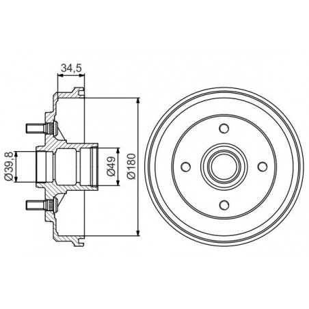 Tambour de frein BOSCH