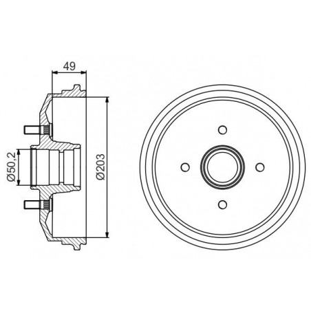 Tambour de frein BOSCH