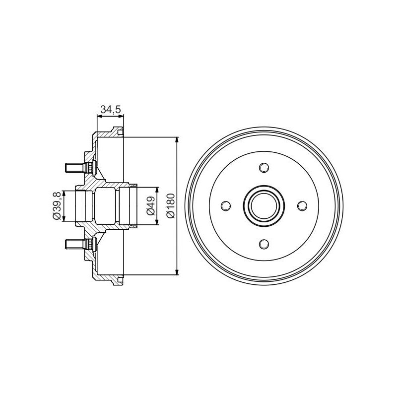 Tambour de frein BOSCH
