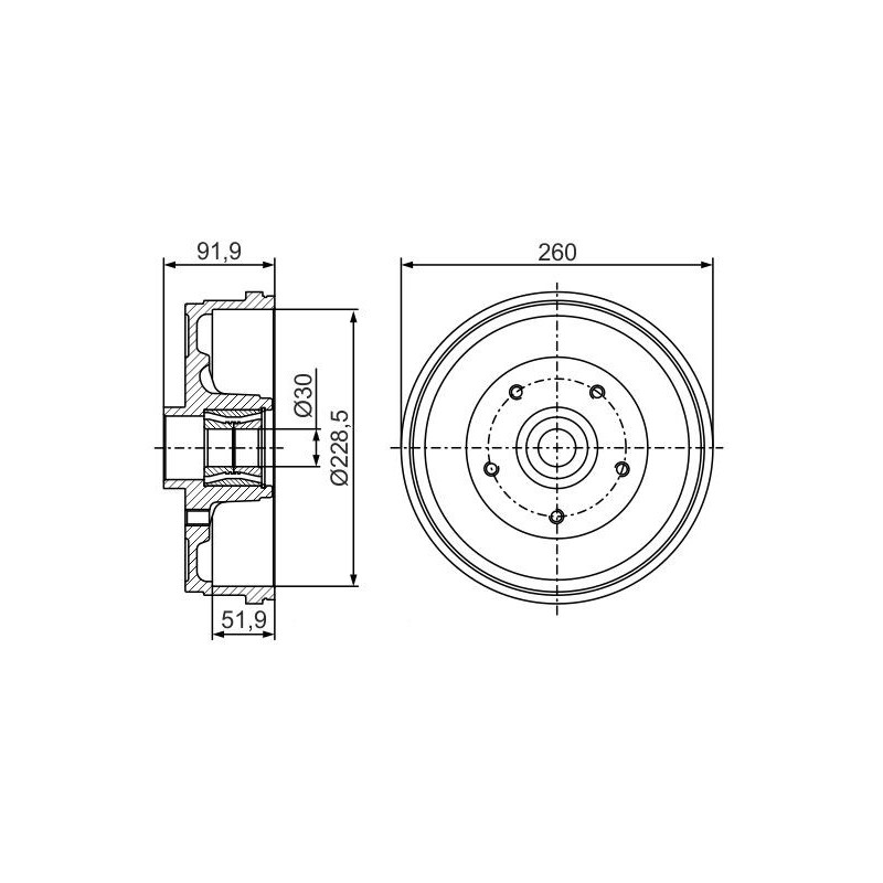 Tambour de frein BOSCH