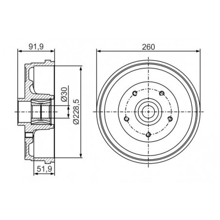 Tambour de frein BOSCH
