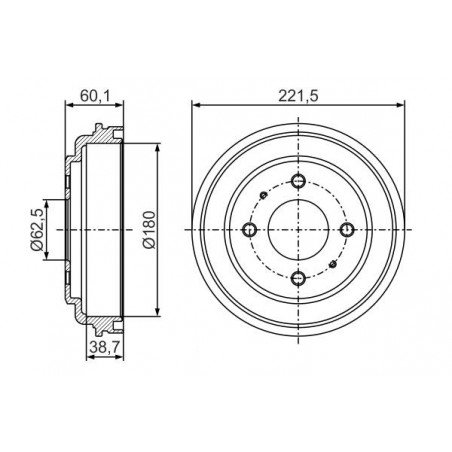 Tambour de frein BOSCH