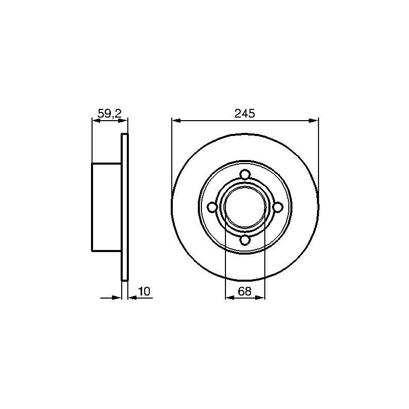 Disque de frein à l'unité BOSCH