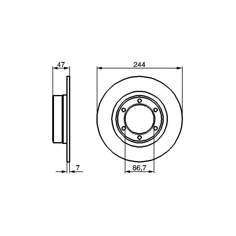 Disque de frein à l'unité BOSCH