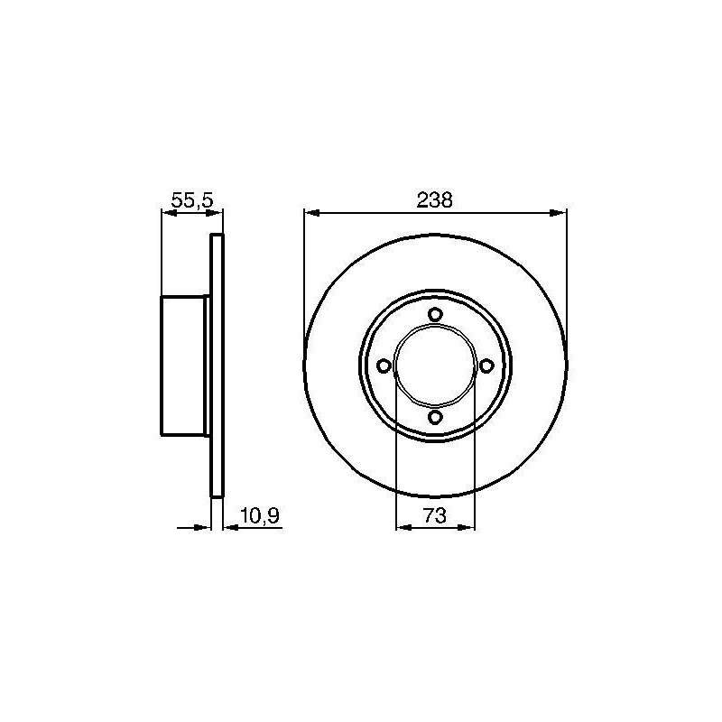 Disque de frein à l'unité BOSCH