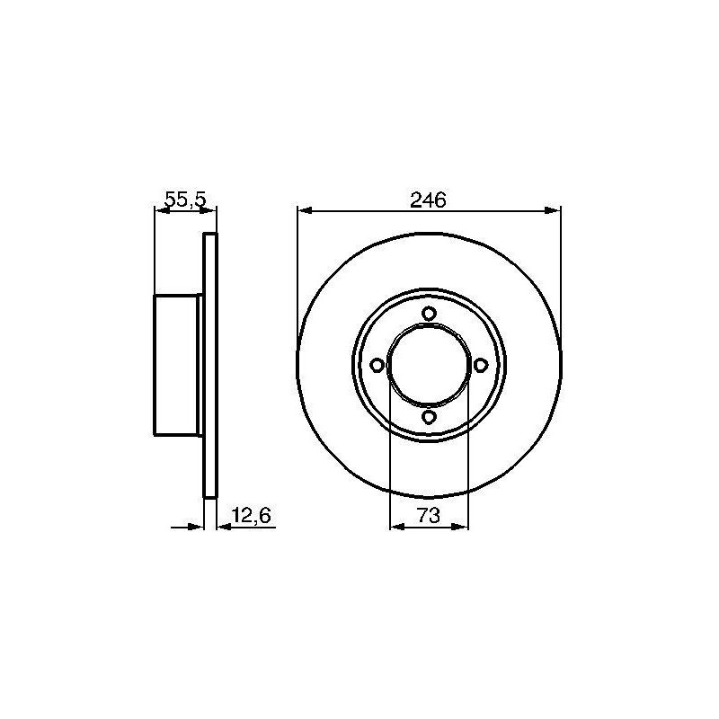 Disque de frein à l'unité BOSCH