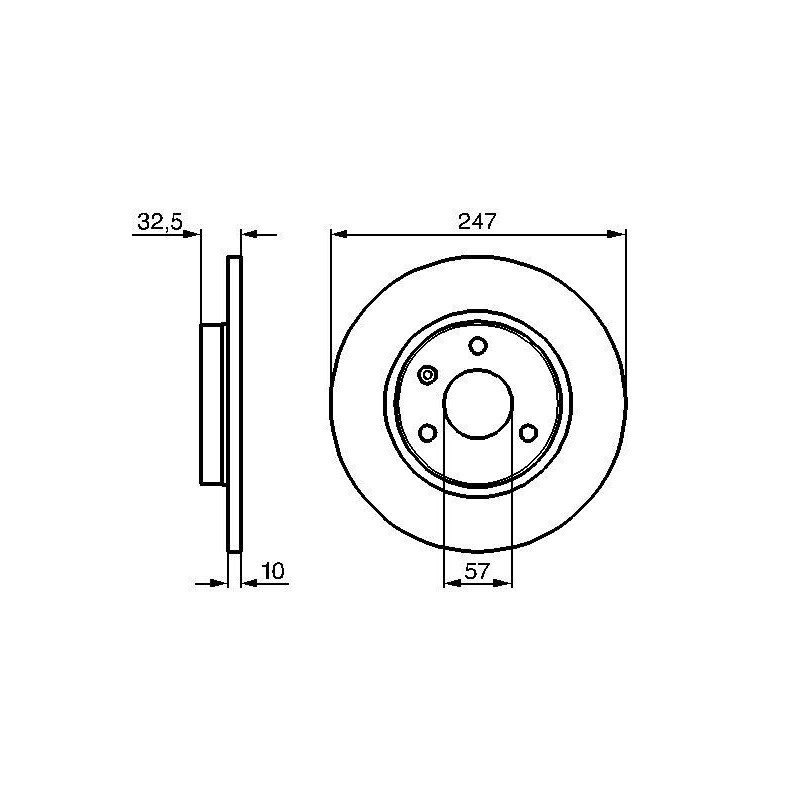 Disque de frein à l'unité BOSCH