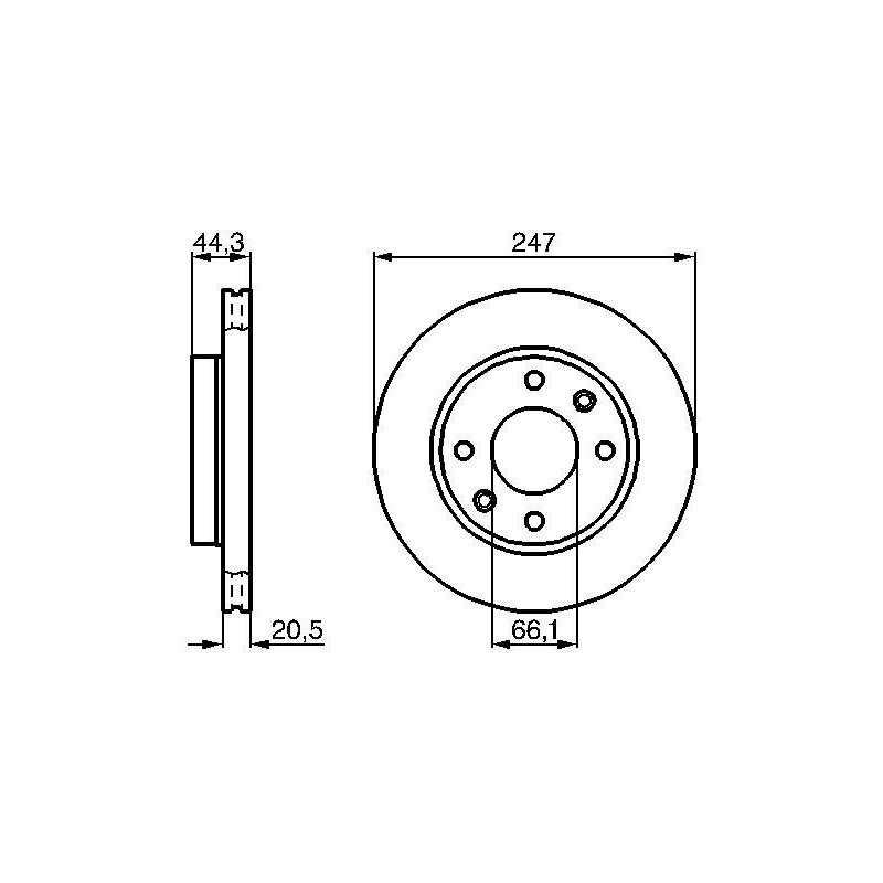 Disque de frein à l'unité BOSCH