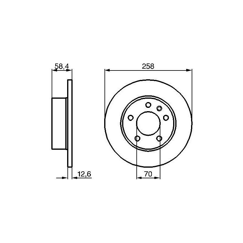 Disque de frein à l'unité BOSCH