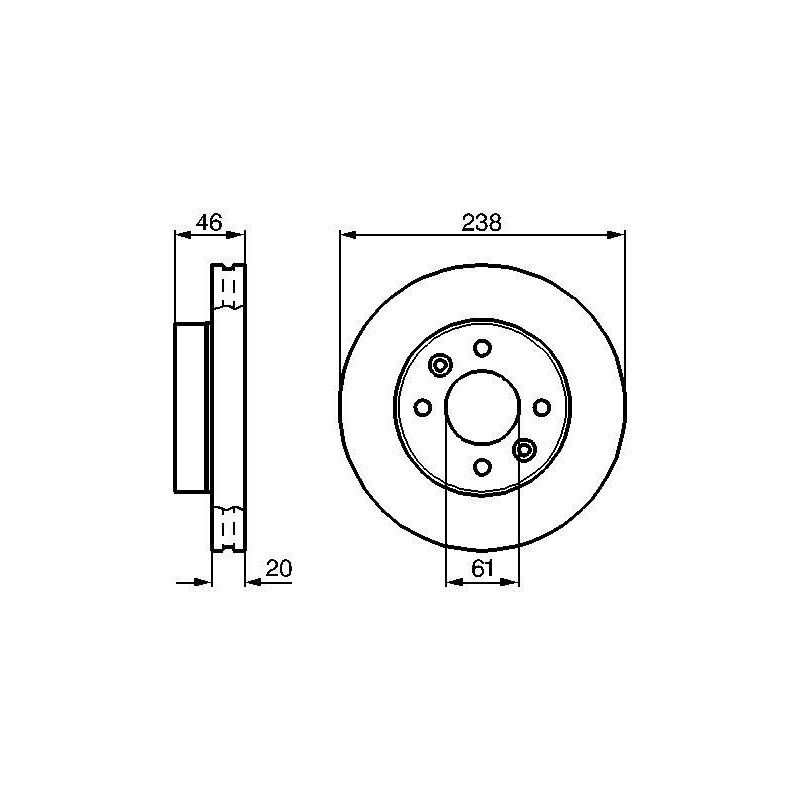 Disque de frein à l'unité BOSCH