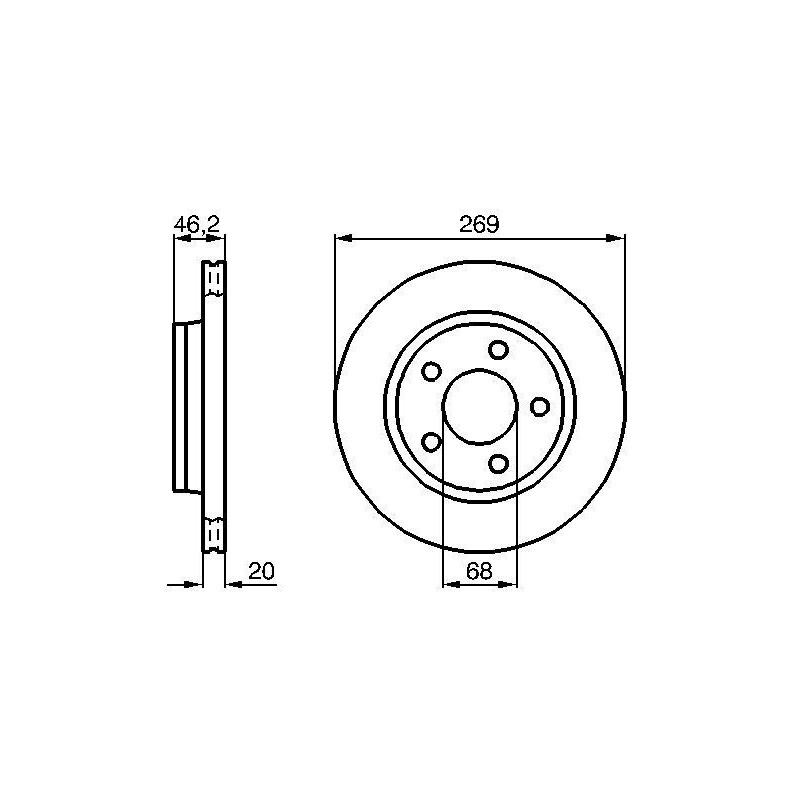 Disque de frein à l'unité BOSCH