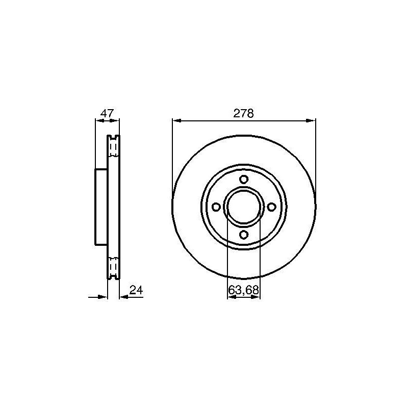 Disque de frein à l'unité BOSCH
