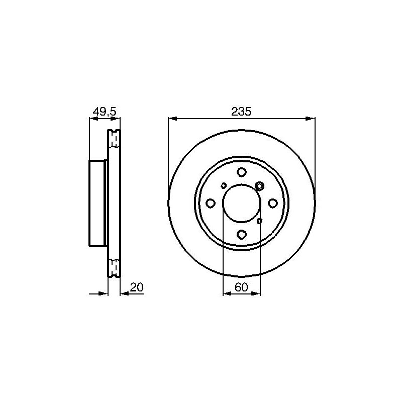 Disque de frein à l'unité BOSCH