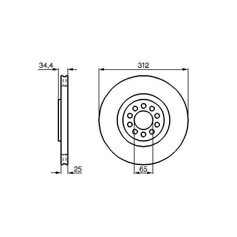 Disque de frein à l'unité BOSCH
