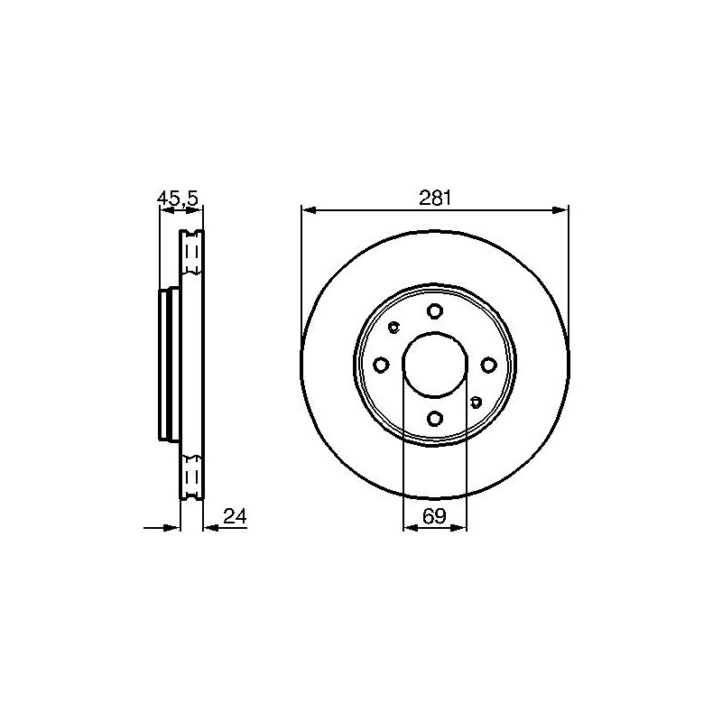 Disque de frein à l'unité BOSCH