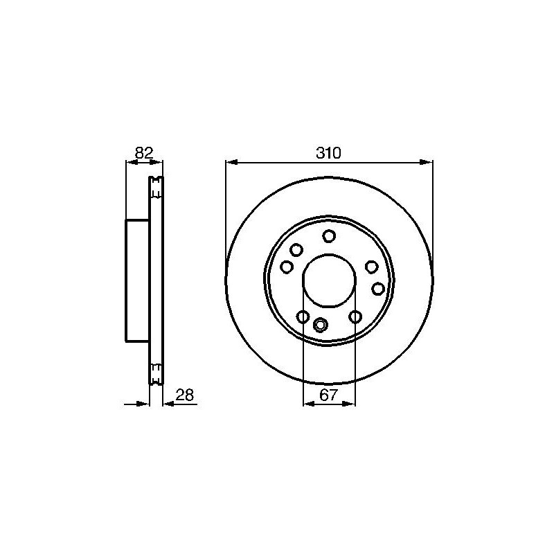 Disque de frein à l'unité BOSCH