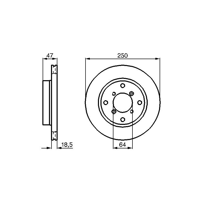 Disque de frein à l'unité BOSCH