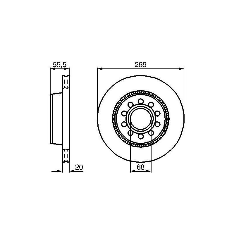 Disque de frein à l'unité BOSCH