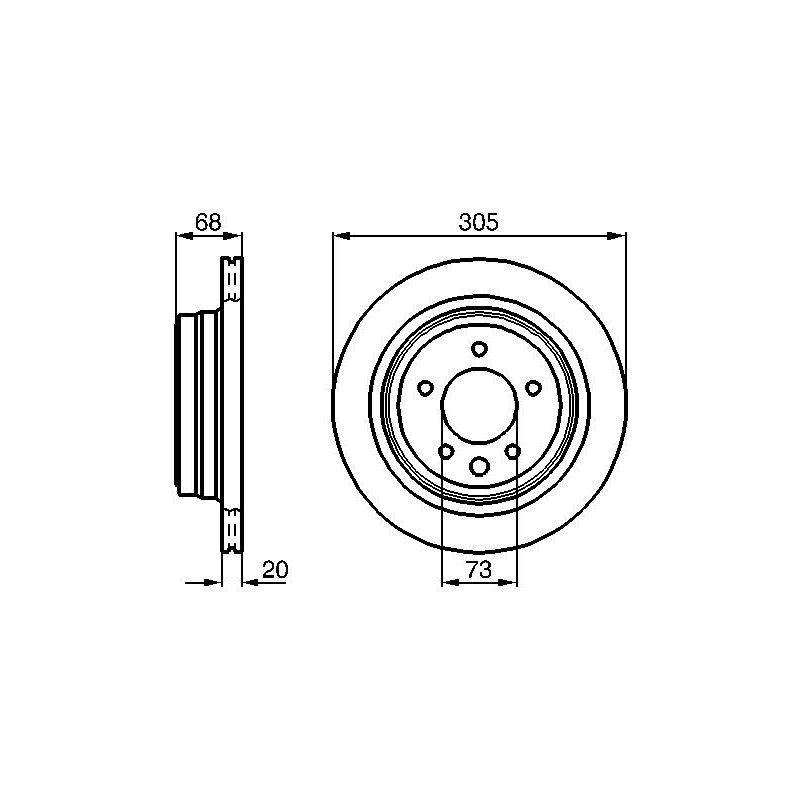 Disque de frein à l'unité BOSCH