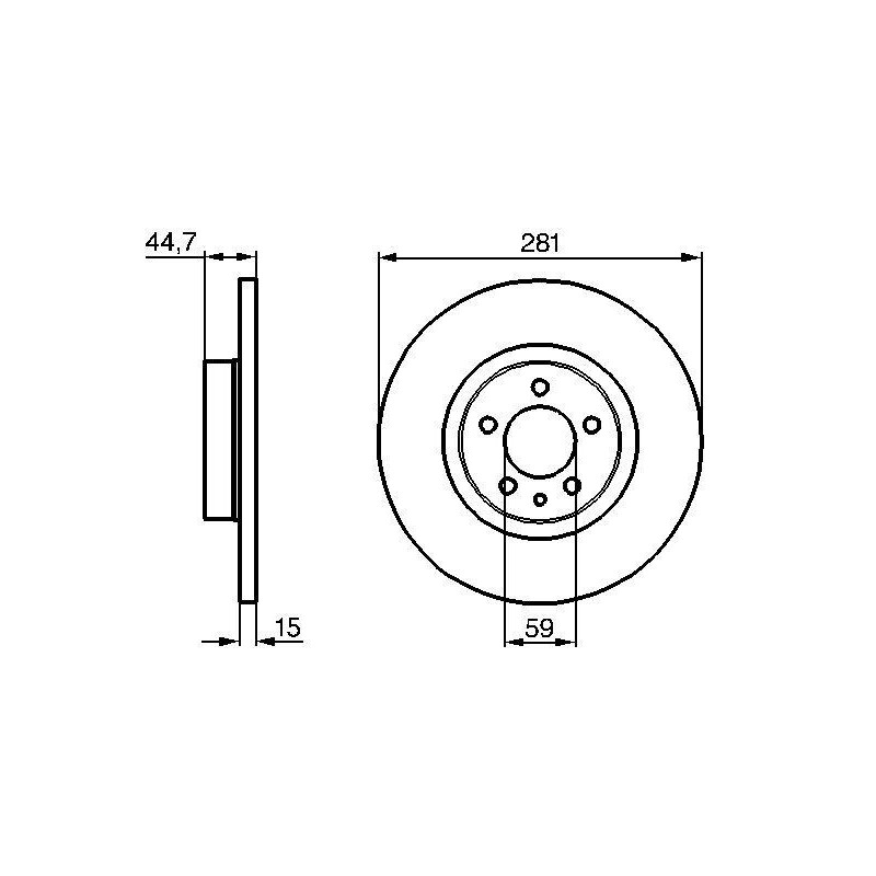 Disque de frein à l'unité BOSCH