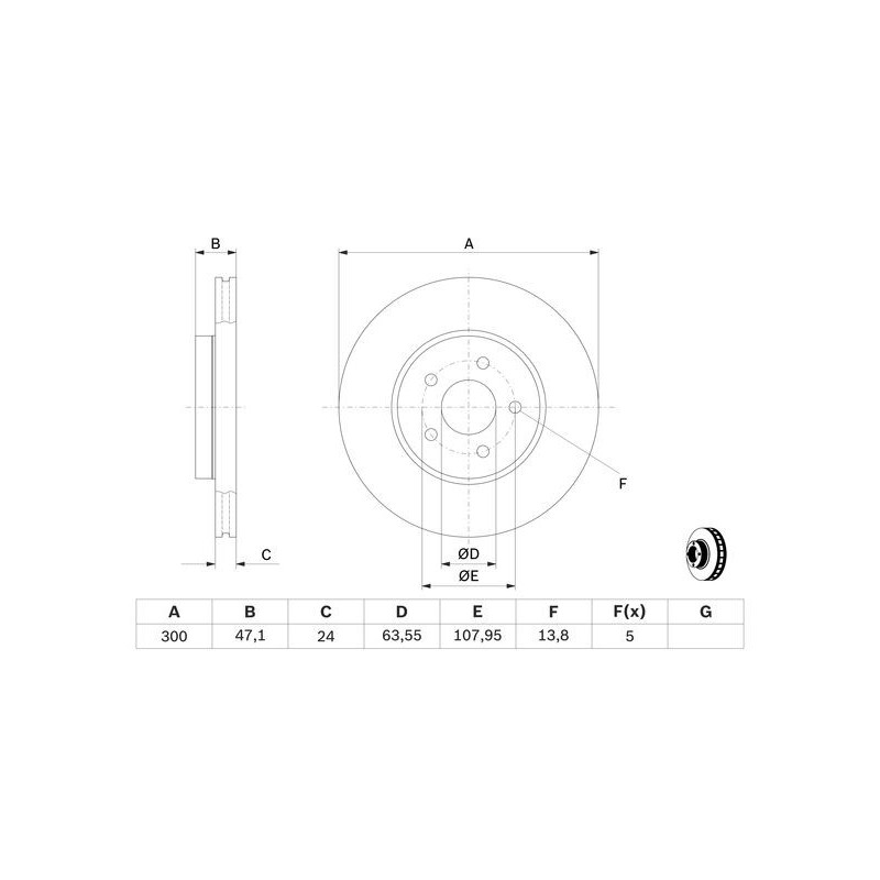 Disque de frein à l'unité BOSCH