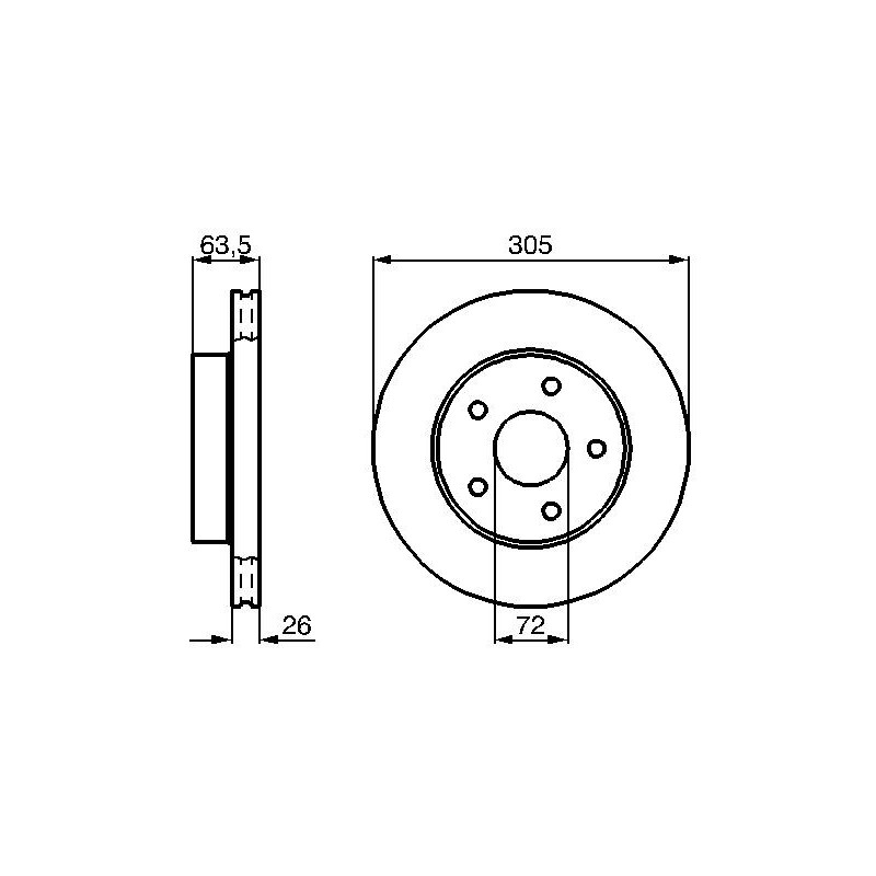 Disque de frein à l'unité BOSCH