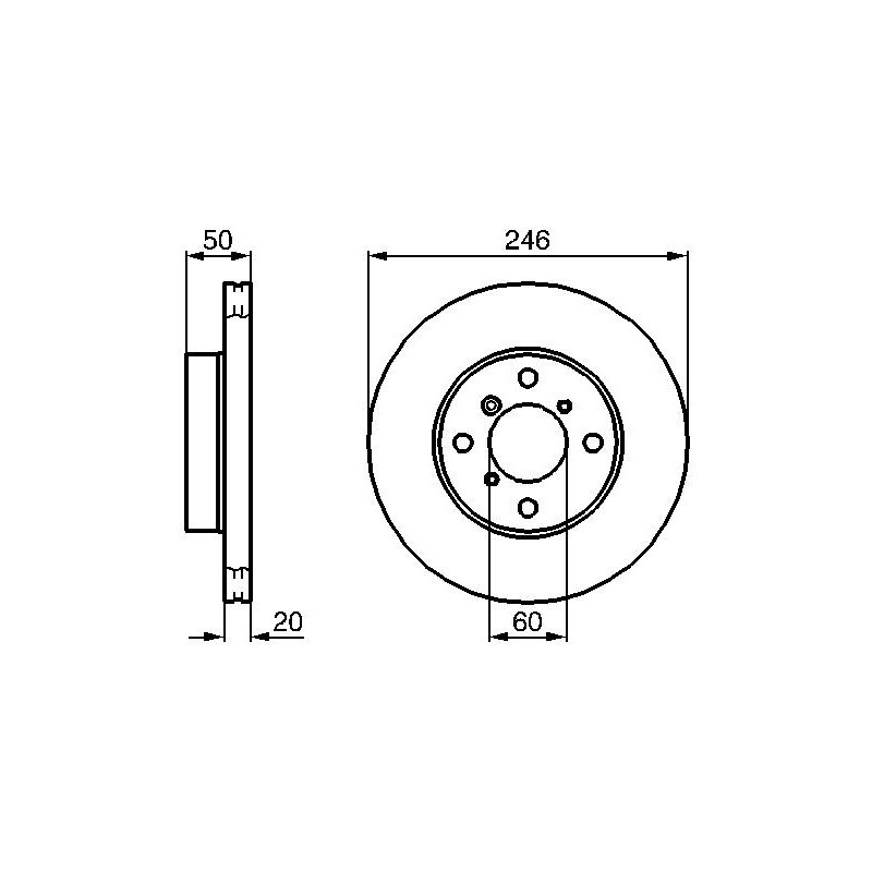 Disque de frein à l'unité BOSCH
