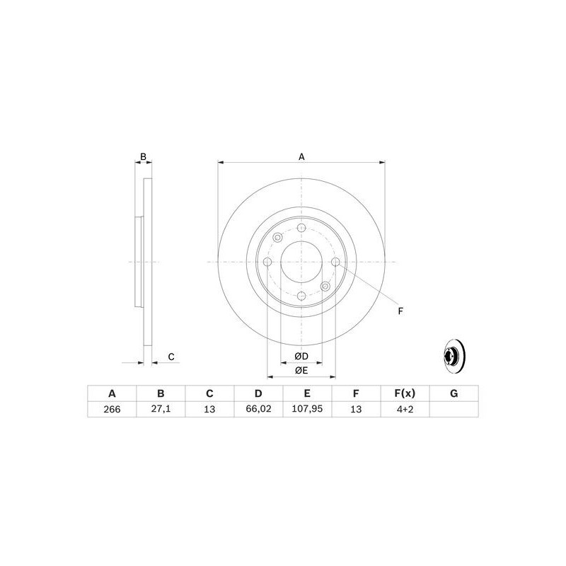 Disque de frein à l'unité BOSCH